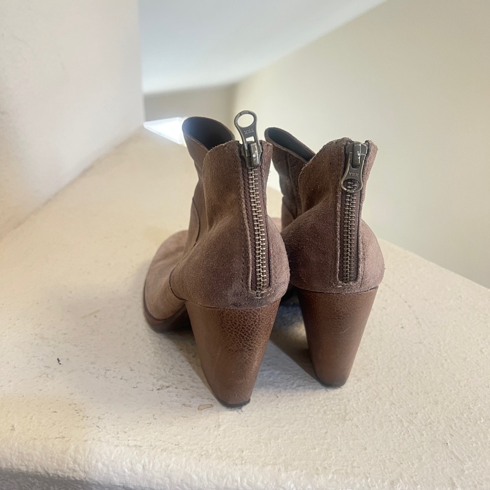 Kork-Ease Castaneda “Castle Suede” Brown Leather Bootie boots chunky size 8 - Picture 4 of 12